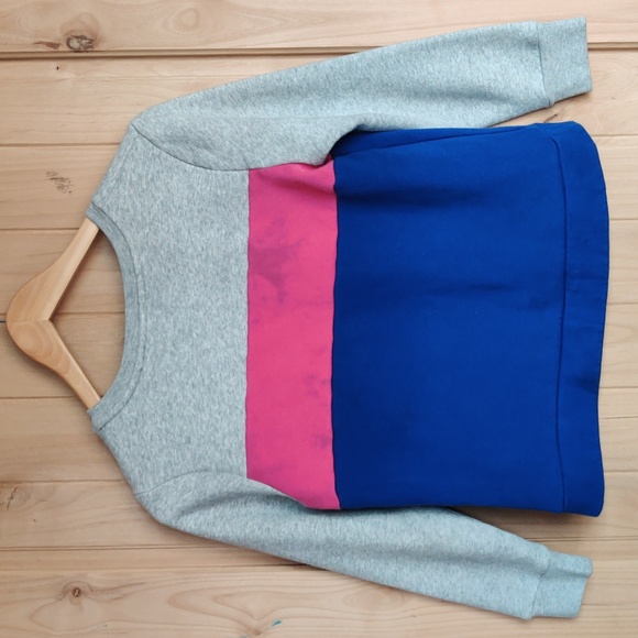 Adidas Pink, Gray, and Blue Crewneck Sweatshirt - Picture 3 of 4